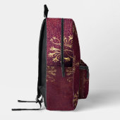 antiek boekbinding - lederen look bedrukte rugzak (Links)