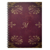 antiek boekbinding - lederen look notitieboek (Voorkant)