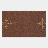 antiek boekbindmiddel rechthoekige sticker (Voorkant)