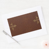 antiek boekbindmiddel rechthoekige sticker (Envelop)