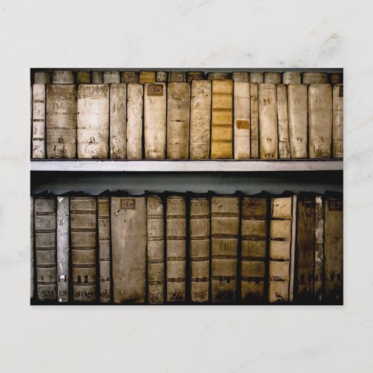 Antiek Boeken, 17e eeuw Vellum Bindings Briefkaart (Voorkant)