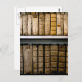 Antiek Boeken, 17e eeuw Vellum Bindings Briefkaart (Voorkant / Achterkant)