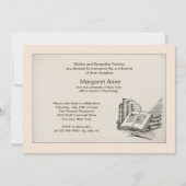 Antiek Boeken Afstuderen Uitnodiging (Voorkant)