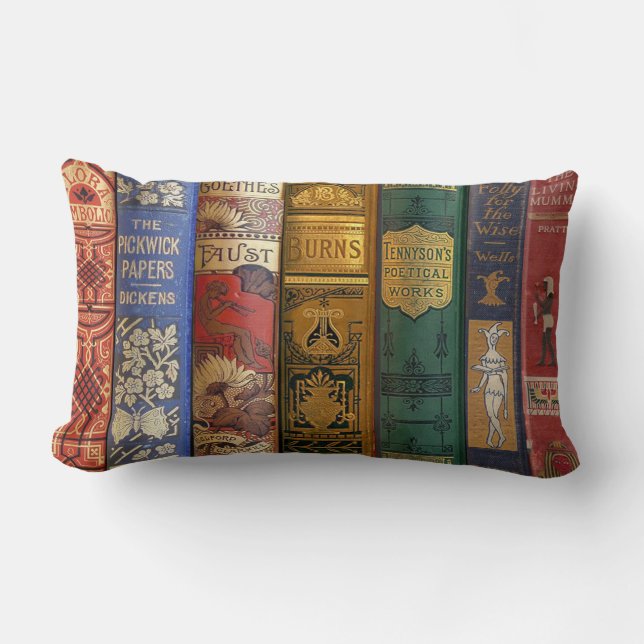 ANTIEK BOEKEN CUSHION KUSSEN (Voorkant)