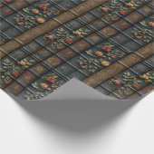 Antiek boeken en Rozen Cadeaupapier (Hoek)