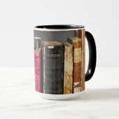 Antiek boeken op de Mok van de Shelf Coffee (Voorkant rechts)