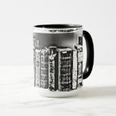 Antiek boeken op de Mok van de Shelf Coffee (Voorkant rechts)