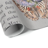 Antiek boeken, Vogels en Vlinders Cadeaupapier (Rol Hoek)