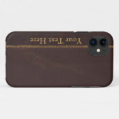 Antiek boekenkunstleder, retro-look Case-Mate iPhone case (Achterkant (horizontaal))