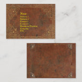 Antiek boekenlook visitekaartje (Voorkant / Achterkant)