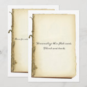 Antiek boekenpagina's met ouderwets perkament (Voorkant / Achterkant)