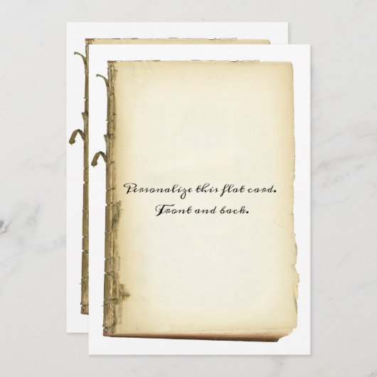 Antiek boekenpagina's met ouderwets perkament (Voorkant / Achterkant)