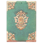 Antiek boekenschaar en groen elegant Victoriaans Klembord (Achterkant)