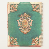 Antiek boekenschaar en groen elegant Victoriaans Planner (Achterkant)