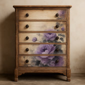 Antiek boeket van Paarse Rozen en Ivy Decoupage Tissuepapier