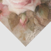 Antiek boeket van roze pastel Rozen decoupage Tissuepapier (Detail)