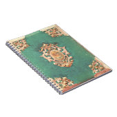 Antiek boekgoud en groene elegant Victoriaans Notitieboek (Rechterzijde)
