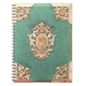 Antiek boekgoud en groene elegant Victoriaans Notitieboek (Voorkant)