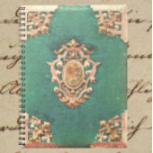 Antiek boekgoud en groene elegant Victoriaans Notitieboek