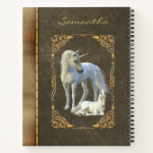 Antiek boeklook Eenhoorn Leather Metallic Notitieboek (Achterkant)