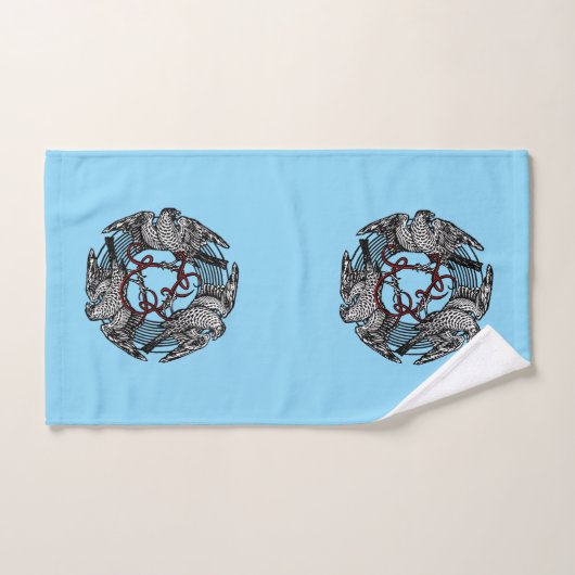 Antiek Boekplaat Drie Hawks William de Morgan Bad Handdoek (Handdoek)