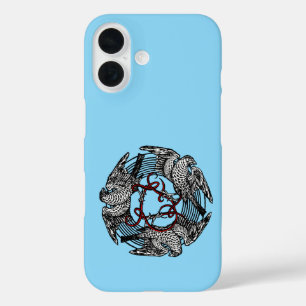 Antiek Boekplaat Drie Hawks William de Morgan iPhone 16 Hoesje