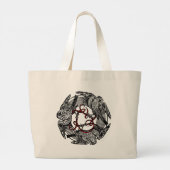 Antiek Boekplaat Drie Hawks William de Morgan Grote Tote Bag (Achterkant)