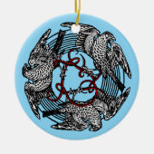 Antiek Boekplaat Drie Hawks William de Morgan Keramisch Ornament (Voorkant)