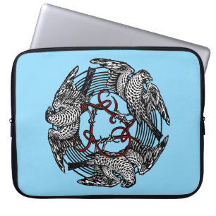 Antiek Boekplaat Drie Hawks William de Morgan Laptop Sleeve