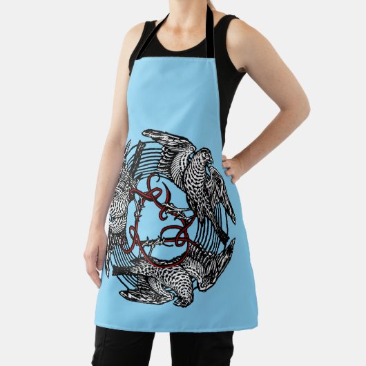 Antiek Boekplaat Drie Hawks William de Morgan Schort (Insitu)