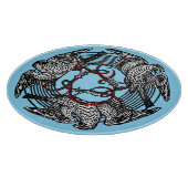 Antiek Boekplaat Drie Hawks William de Morgan Snijplank (Hoek)