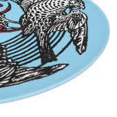 Antiek Boekplaat Drie Hawks William de Morgan Snijplank (Hoek)