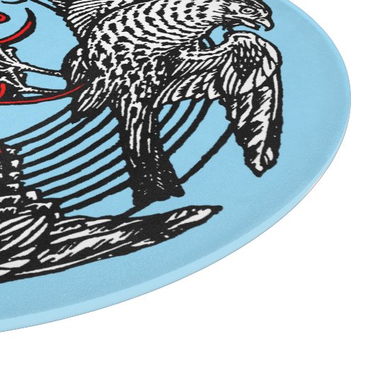 Antiek Boekplaat Drie Hawks William de Morgan Snijplank (Hoek)