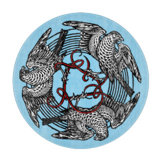 Antiek Boekplaat Drie Hawks William de Morgan Snijplank