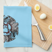 Antiek Boekplaat Drie Hawks William de Morgan Theedoek (Quarter Fold)