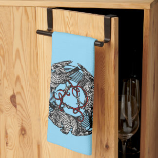 Antiek Boekplaat Drie Hawks William de Morgan Theedoek