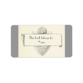 Antiek boekplaat illustratie Sticker (Voorkant)