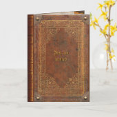 Antiek boekuitnodiging kaart (Gele Bloem)