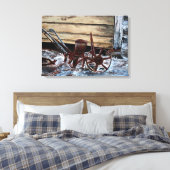 antiek boerderij gereedschap oude  olieverfschilde canvas afdruk (Insitu (Slaapkamer))