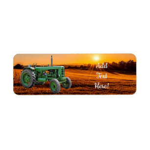  Antiek Boerderij tractor Etiket