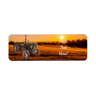 Antiek Boerderij tractor Etiket