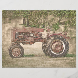  Antiek Boerderij tractor uit het oude, rustige la