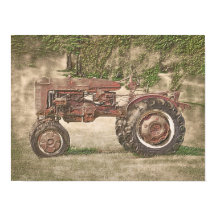  Antiek Boerderij tractor uit het oude, rustige la