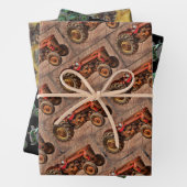 Antiek  Boerderijen trekkers Inpakpapier Vel (In situ)