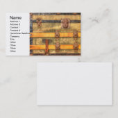 Antiek boomstam visitekaartje (Voorkant / Achterkant)