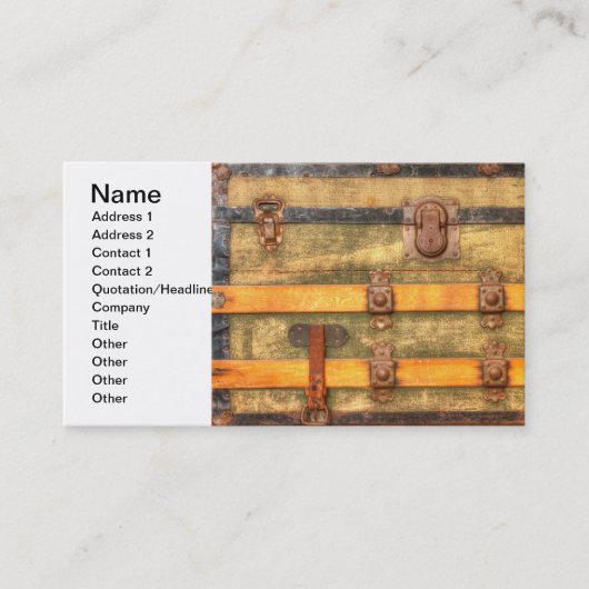 Antiek boomstam visitekaartje (Voorkant)