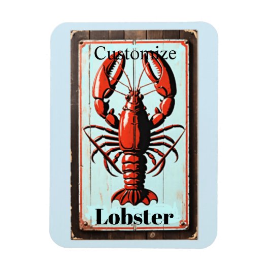 Antiek bord met kreeft Thunder_Cove Magneet (Verticaal)