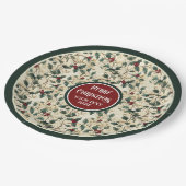 Antiek  borden in gedempte vakantietonen papieren bordje (Gekanteld)