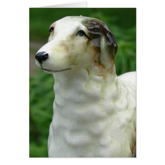 Antiek Borzoi Figurine Alle gevallen zijn leeg (Voorkant)