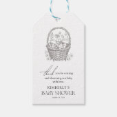 Antiek Bos Baby shower Dank u wel Cadeaulabel (Voorkant)